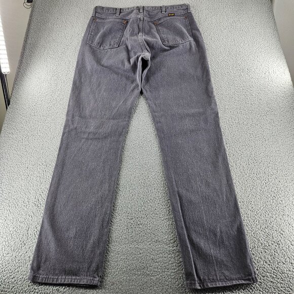 Vintage Wrangler Jeans Mens 38x36 Gray 13MWZ Straight Denim Made USA 90s - Picture 12 of 15
